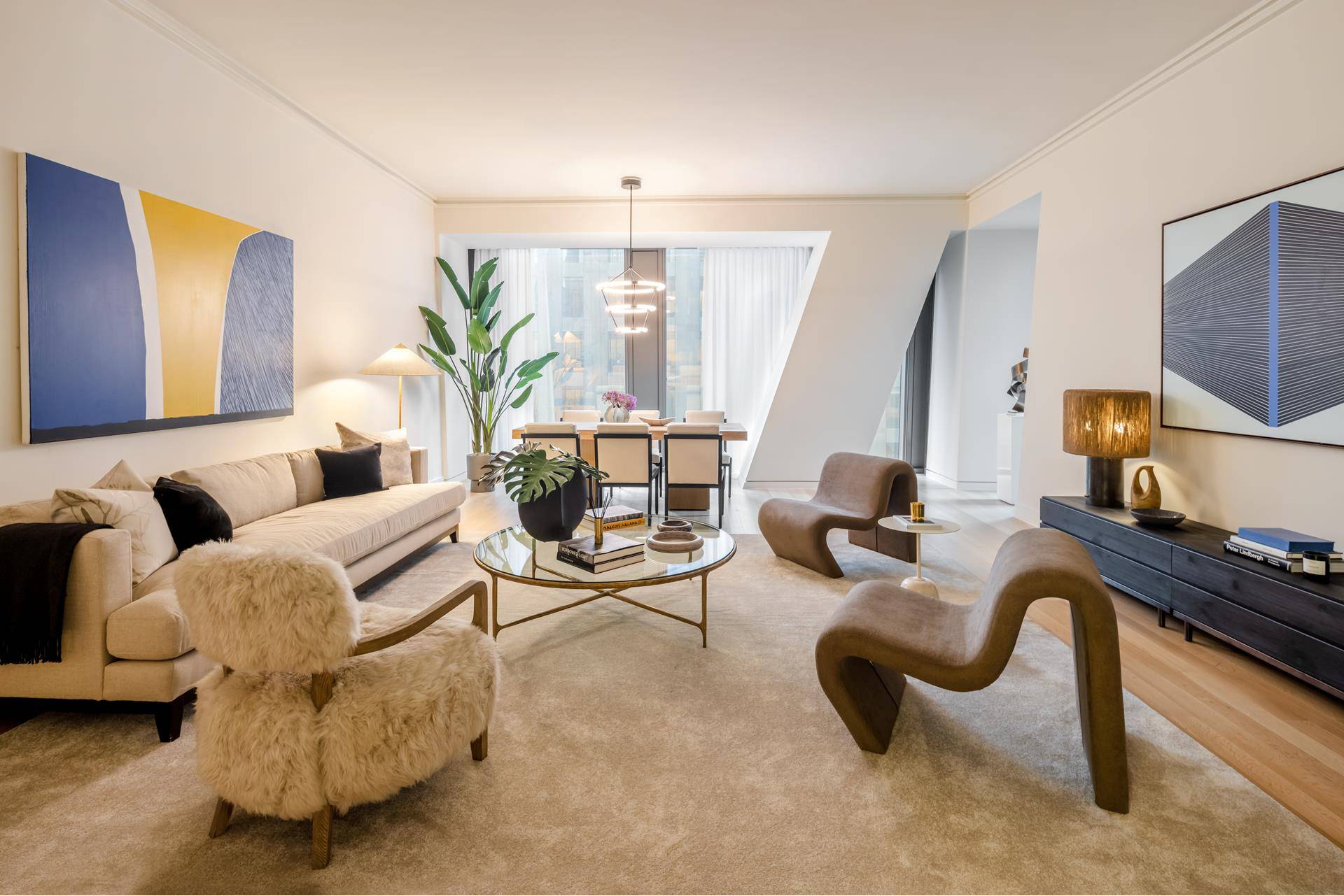 Combining superb sophistication and craftsmanship with the intimate feeling of home, Residence 34C at 53 West 53 comprises 2, 506 square feet, offering three bedrooms, three and a half bathrooms, ...