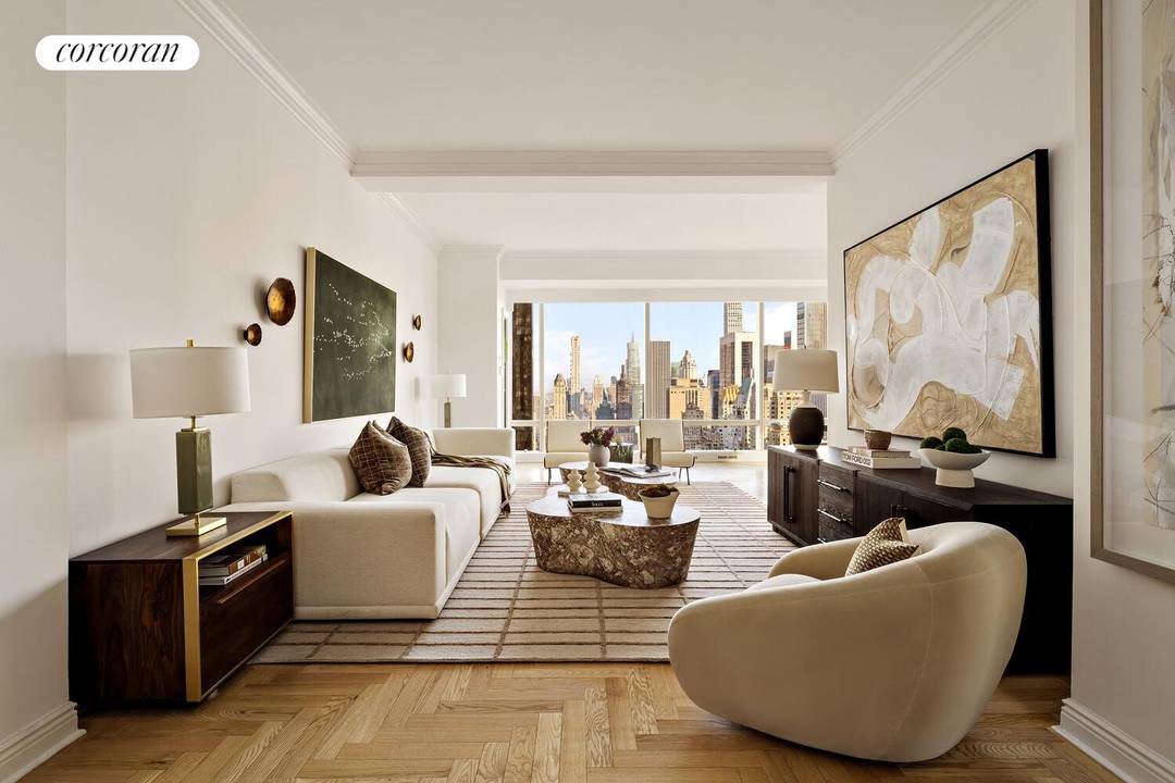 1 Central Park West, 40D Where the City Meets the Sky Experience a rare perspective of Manhattan from this high floor, 2, 165 square foot sanctuary.