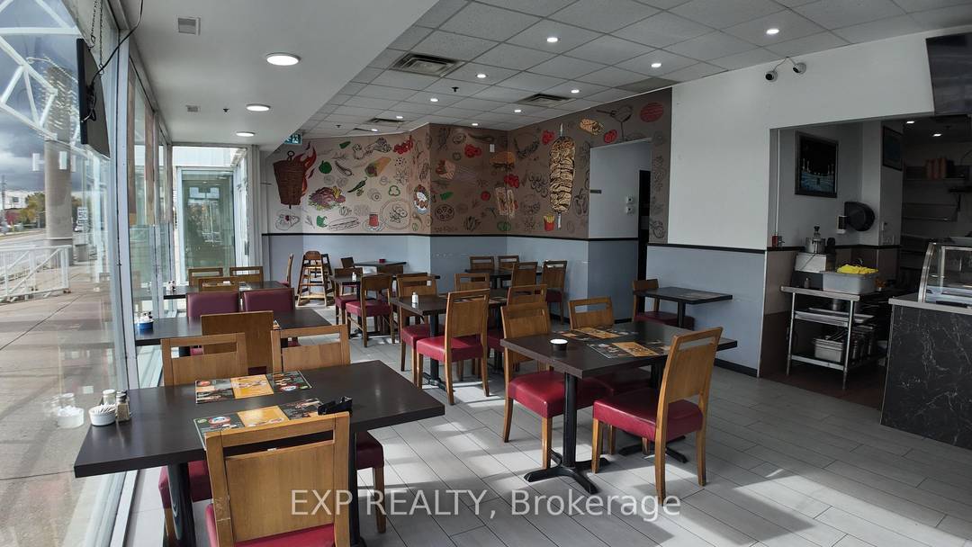 Turnkey restaurant opportunity in a busy Scarborough retail plaza, surrounded by major retailers, residential communities, and daily foot traffic.