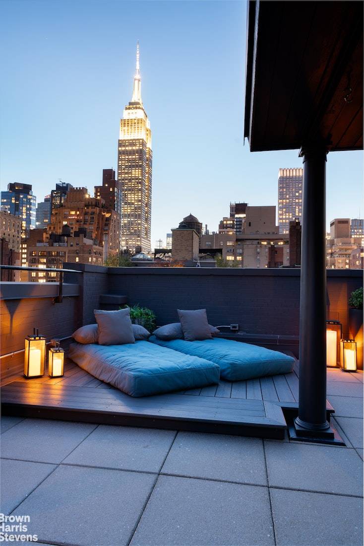 This impecably renovated penthouse residence, atop a distinguished white glove prewar co op building, offers unparalleled views of New York City's iconic skyline and the Empire State Building from its ...