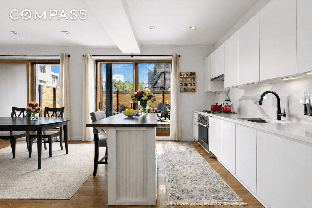Thoughtfully newly designed duplex blends modern finishes, a lush private garden, generous storage, and a flexible layout in the heart of Bushwick.