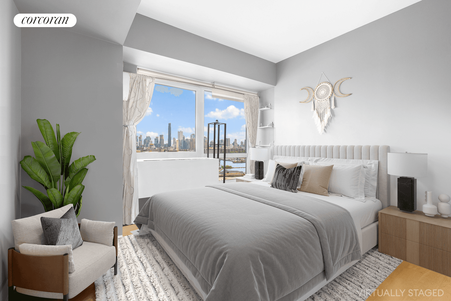 Welcome home to a spacious, bright and perfectly laid out two bedroom, two bathroom home with open views across Brooklyn and Manhattan perched high on the 19th floor on the ...