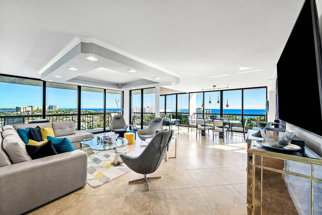 Enjoy incredible ocean and intracoastal views from this luxury 3 BD 2.