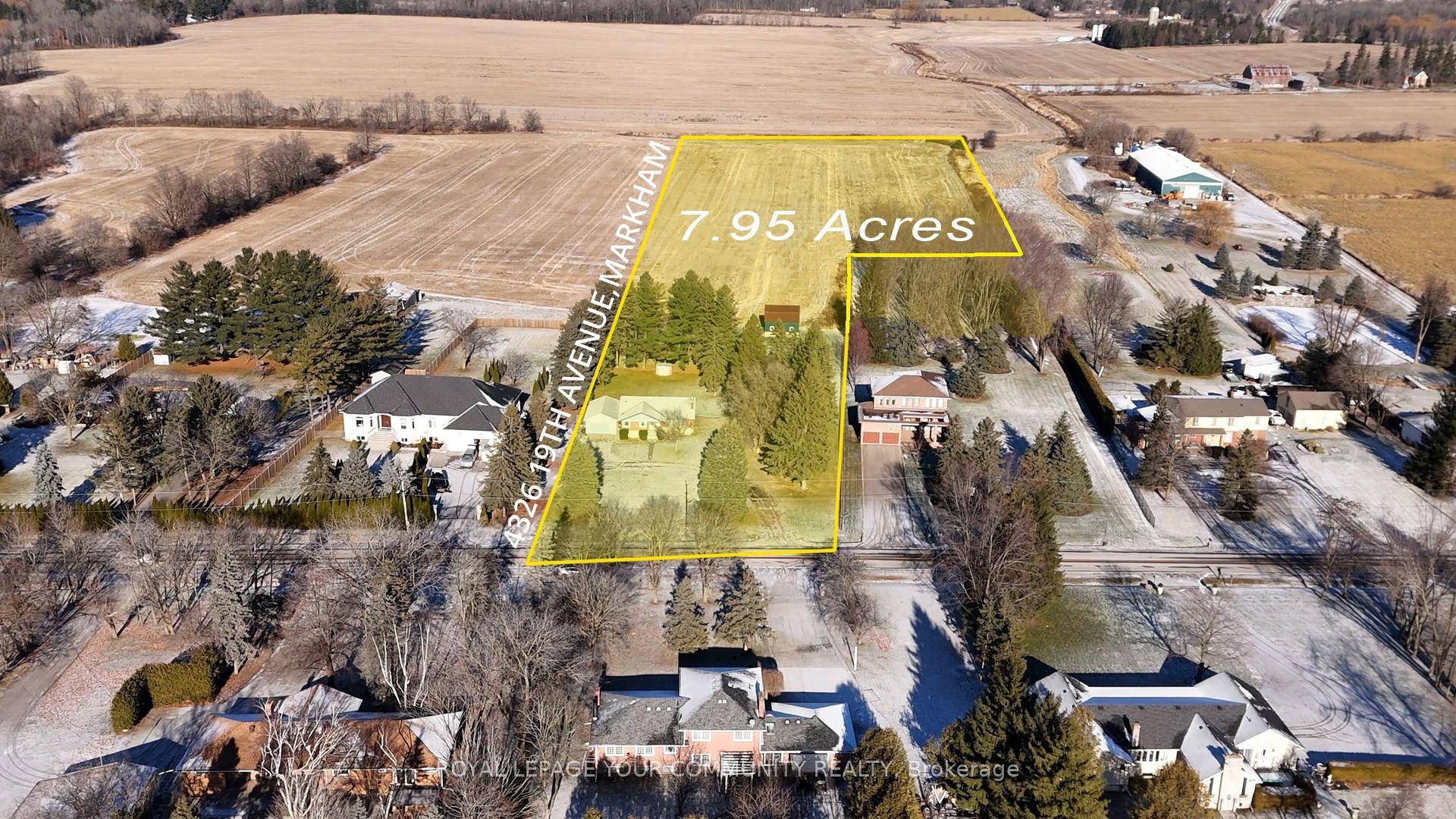 7. 95 Acre Residential Land in the City of Markham within the WHITEBELT Not in the Oak Ridges Not in the Provincial Greenbelt Ideal Future Development Lands !