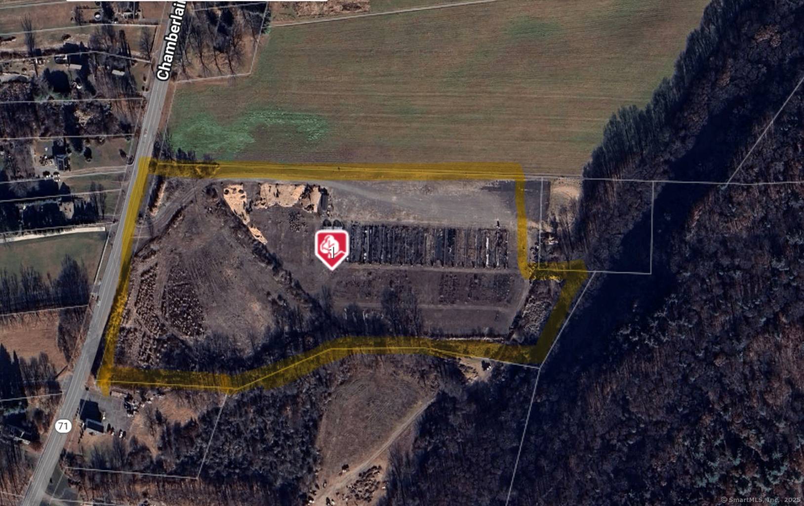 14 Acres Large flat land with over 600 foot frontage, possibilities for agricultural or horse, nursery, landscape companies or garden center.