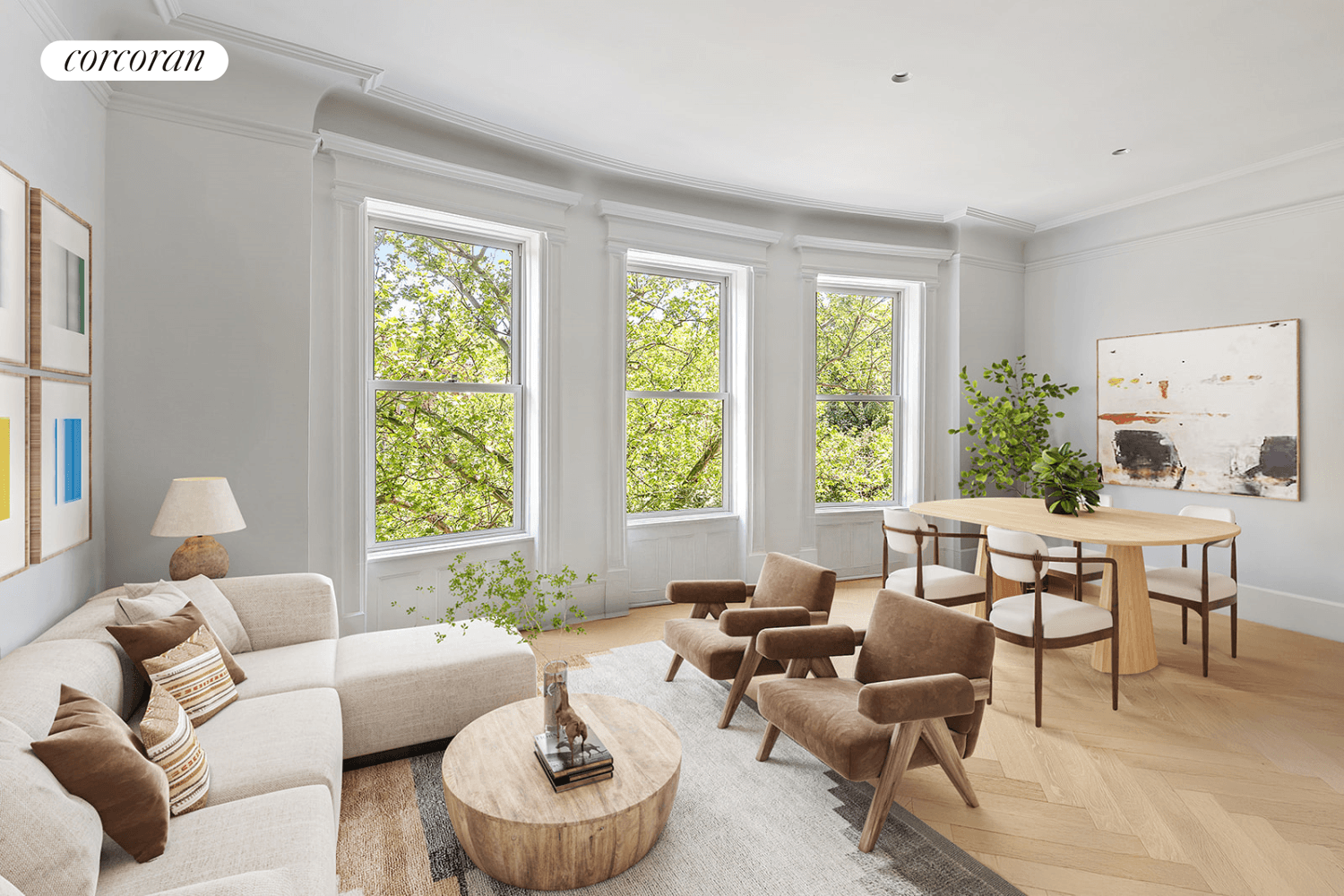 Welcome home to this stunning top floor two bedroom apartment with serene tree top views, perfectly situated right across from Prospect Park.
