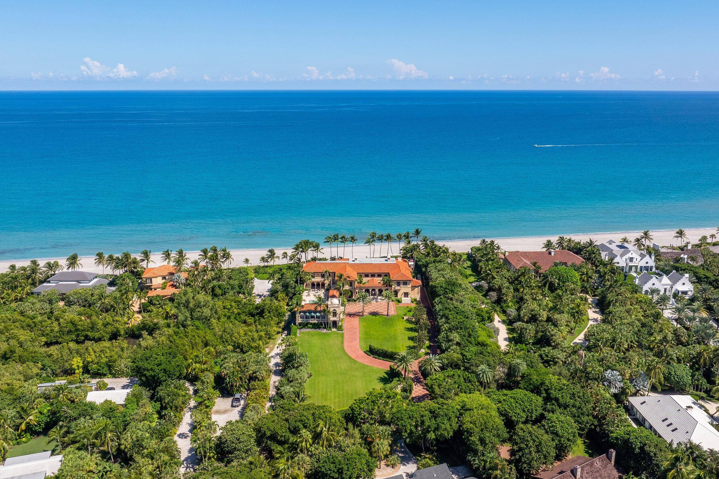 Nestled on a secluded stretch of Seminole beach and lining the azure waters of the Atlantic Ocean stands one of South Florida's most prestigious double gated oceanfront estates, Bel Viaggio.