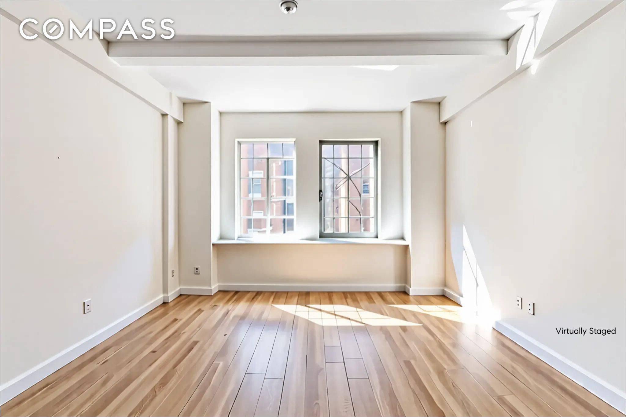 Sun filled and pin drop quiet corner 1 Bedroom 1 Bathroom with pre war charm, high beamed ceilings, molding, built in cabinets, marble window sills, and original floors is a ...