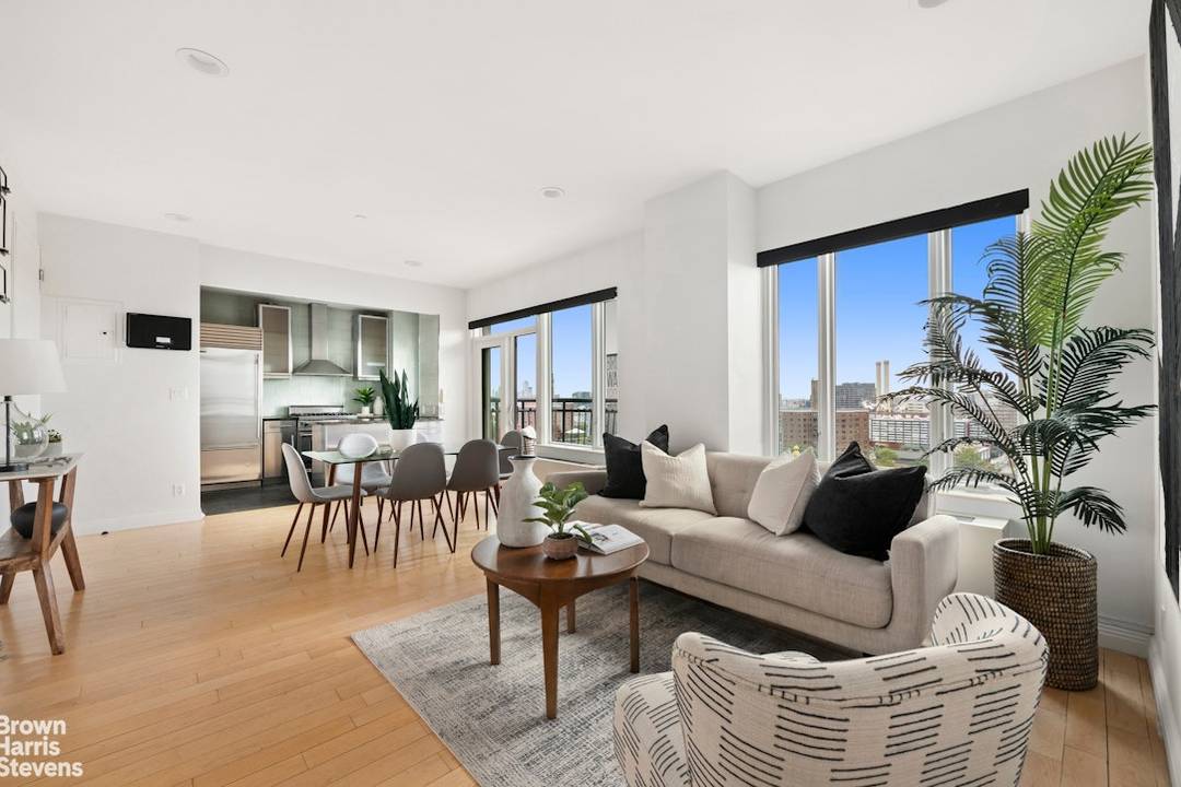 Welcome to 189 Bridge Street 10A, perched on a high floor, beaming with sunlight throughout the day with east and south exposures.