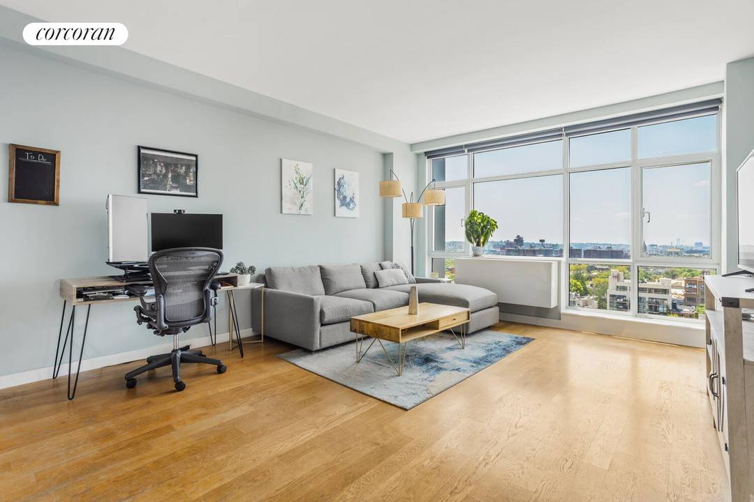 Refined Downtown Brooklyn one bedroom condo with open southern exposures and views stretching to the Verrazzano Bridge.