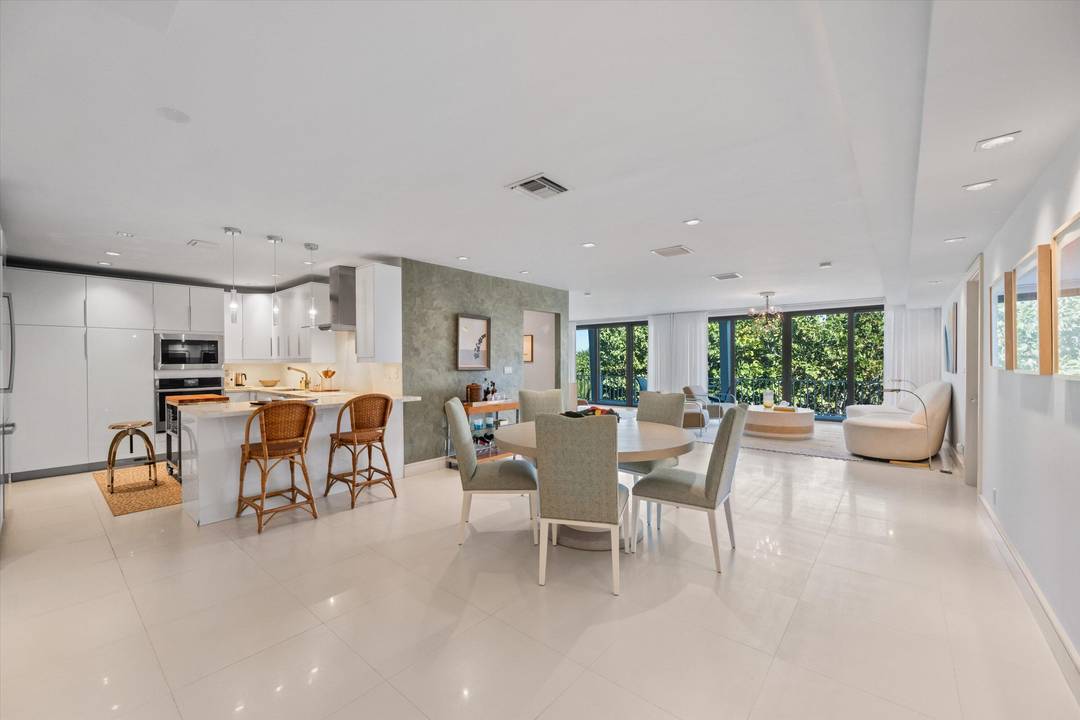 Exquisitely renovated, this two bedroom, two bath residence captures sweeping ocean vistas from both bedrooms and the sun filled living room.