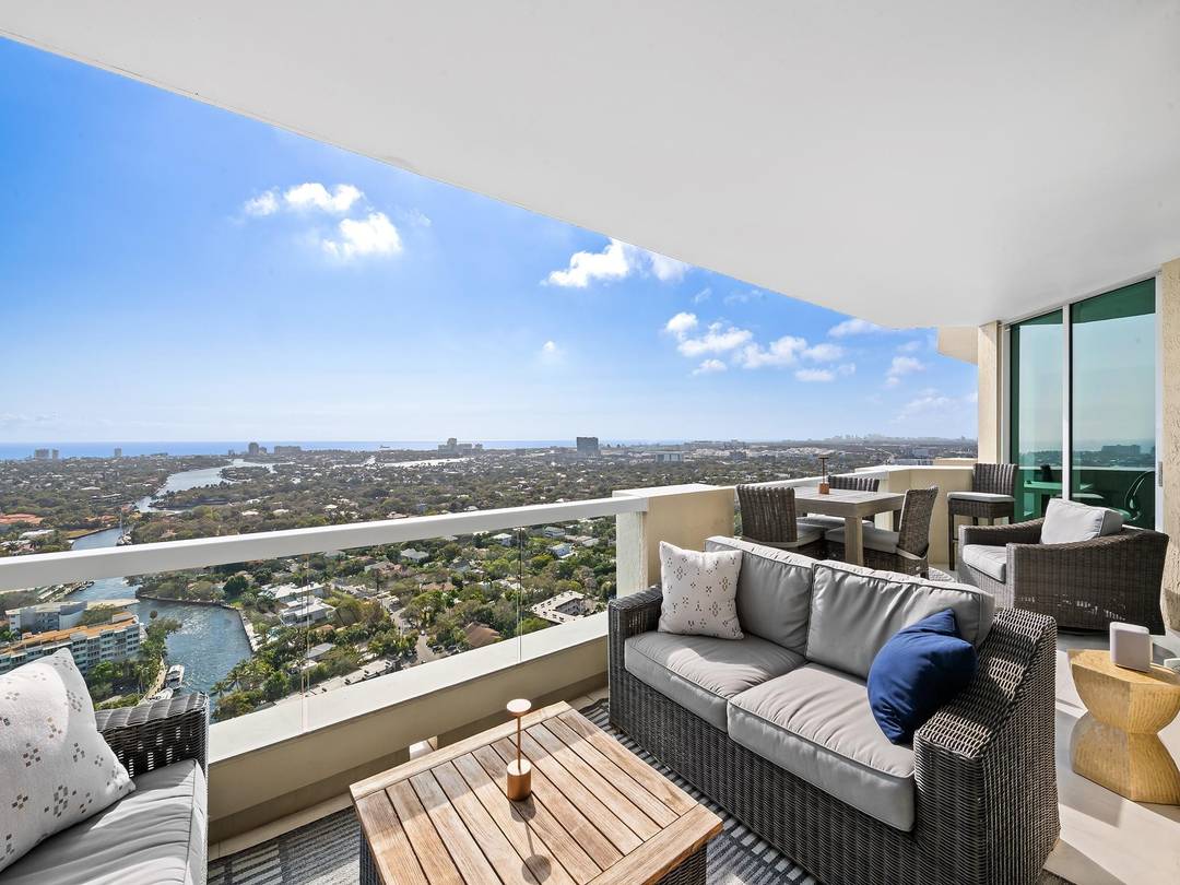 Experience a life of cinematic scale at the prestigious Las Olas Grand, where this high floor masterpiece is wrapped in floor to ceiling glass to frame breathtaking, panoramic views of ...