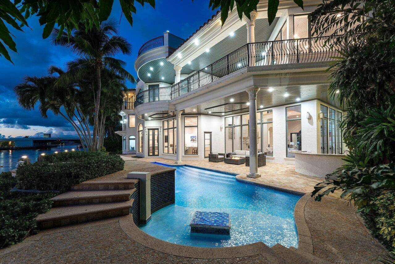 Boca Raton Trophy Estate boasting 115 feet of ''no wake'' waterfrontage for your Yacht.