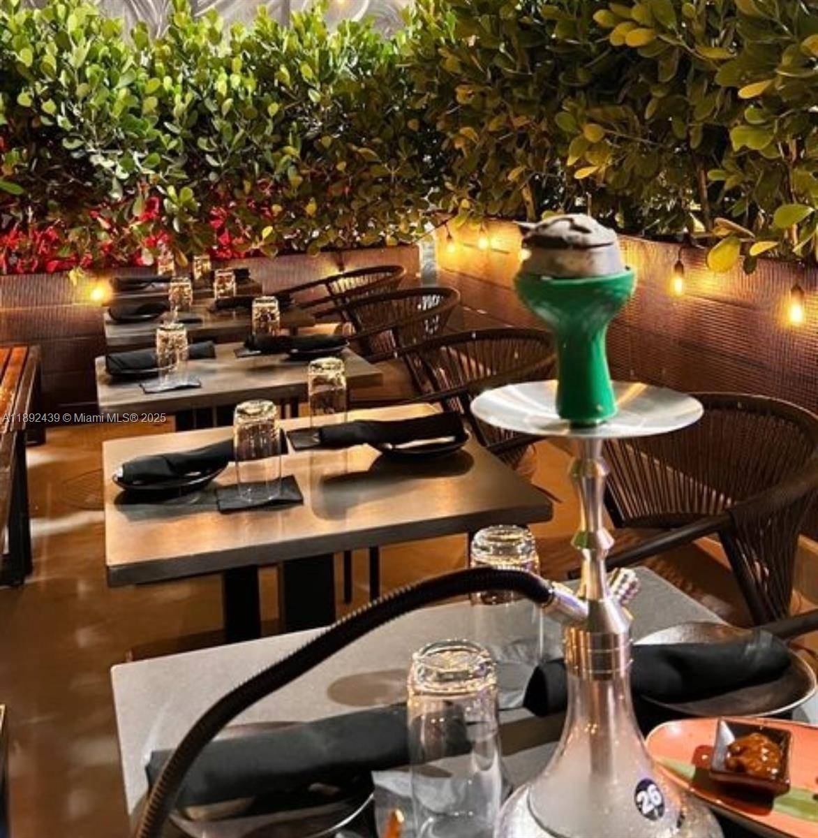 Beautiful Restaurant Lounge Bar Lounge w Outside patio in the Wynwood Miami Area.