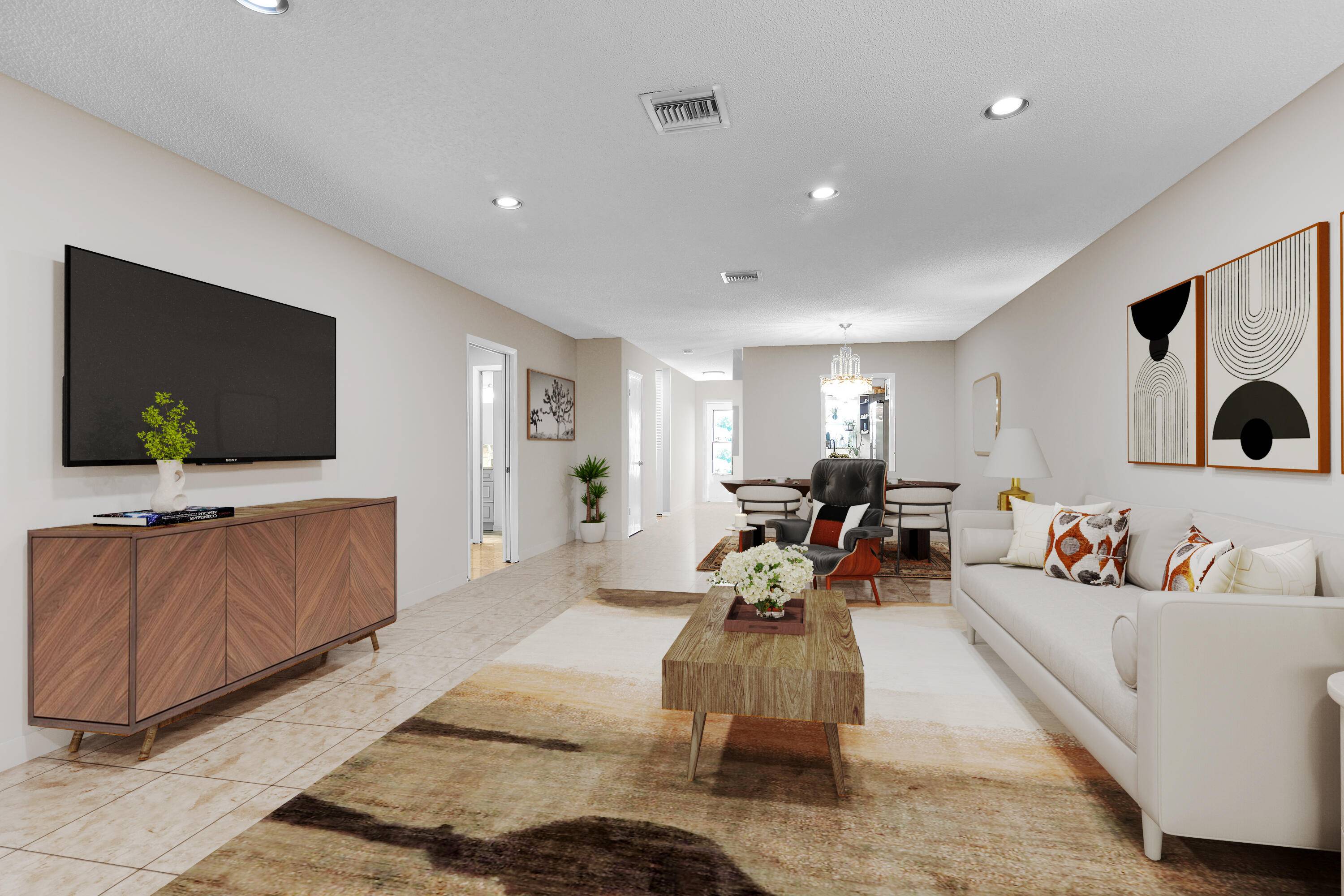 Rare corner unit with 1, 300 SF under air largest floor plan.