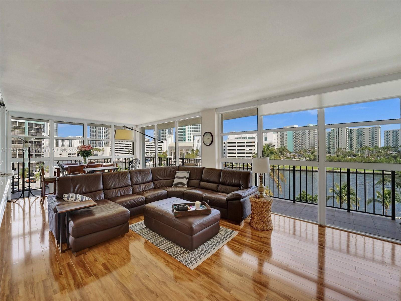 Panoramic views direct on Intracoastal amp ; Diplomat Hotel CORNER UNIT BEST LINE IN THE BUILDING Stunning amp ; spacious furnished 2bed, 2 bath den.