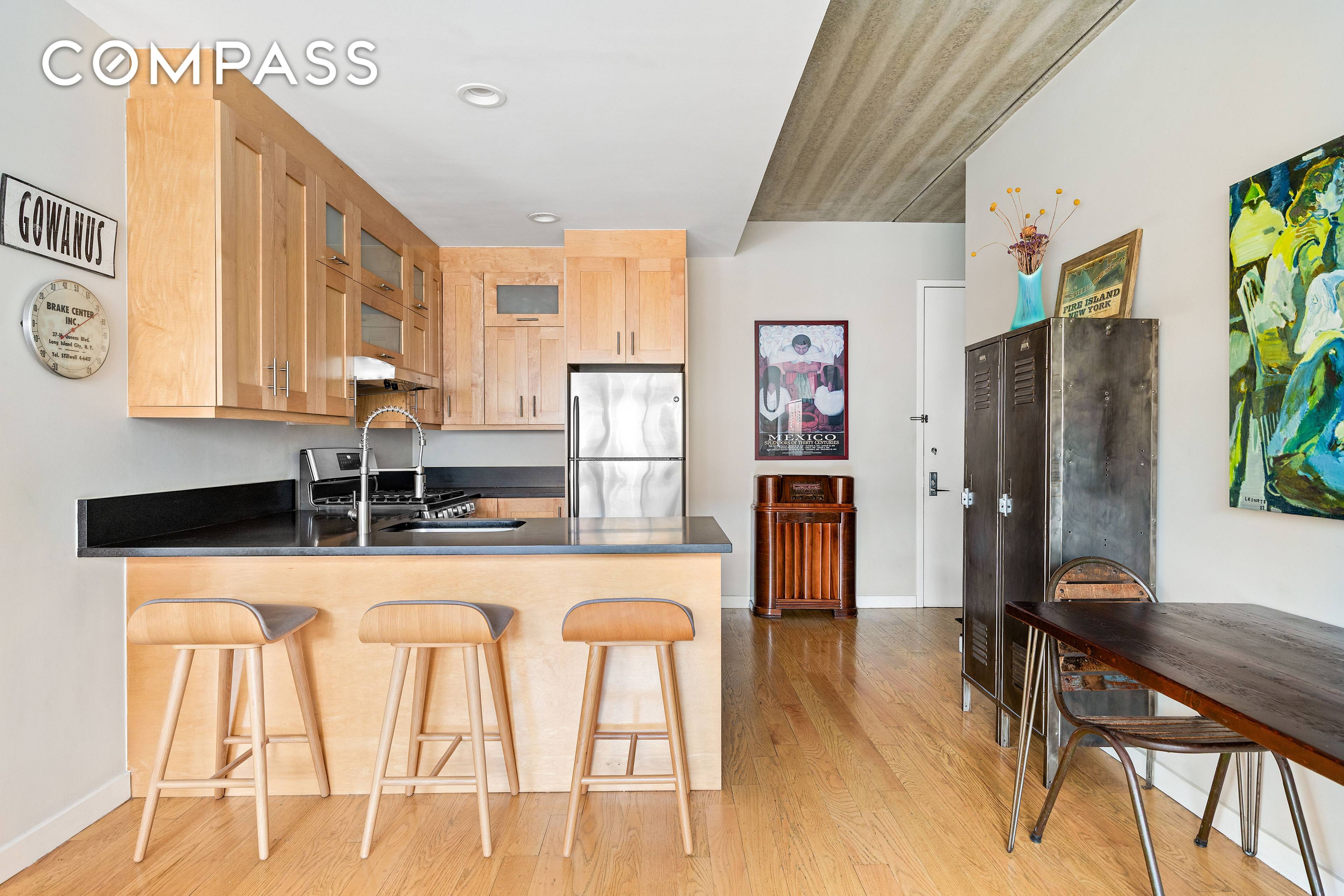 Welcome to an elegant two bedroom, two bathroom home at 529 Court Street, Unit 202, which features an open concept living area with 9.