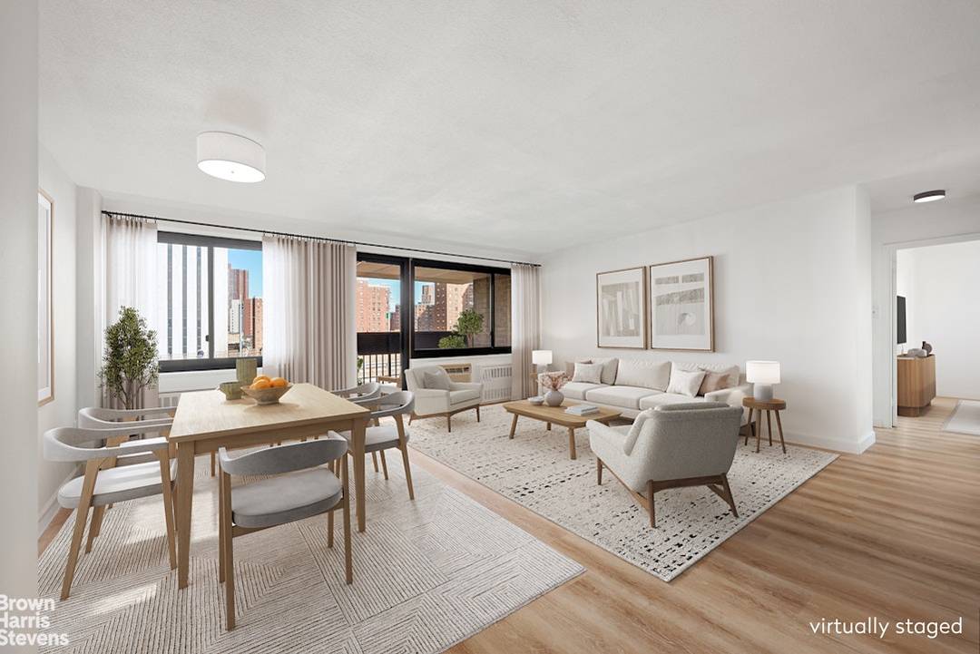 Sun filled, partially renovated true two bedroom with exceptionally low maintenance and iconic Brooklyn Bridge views.
