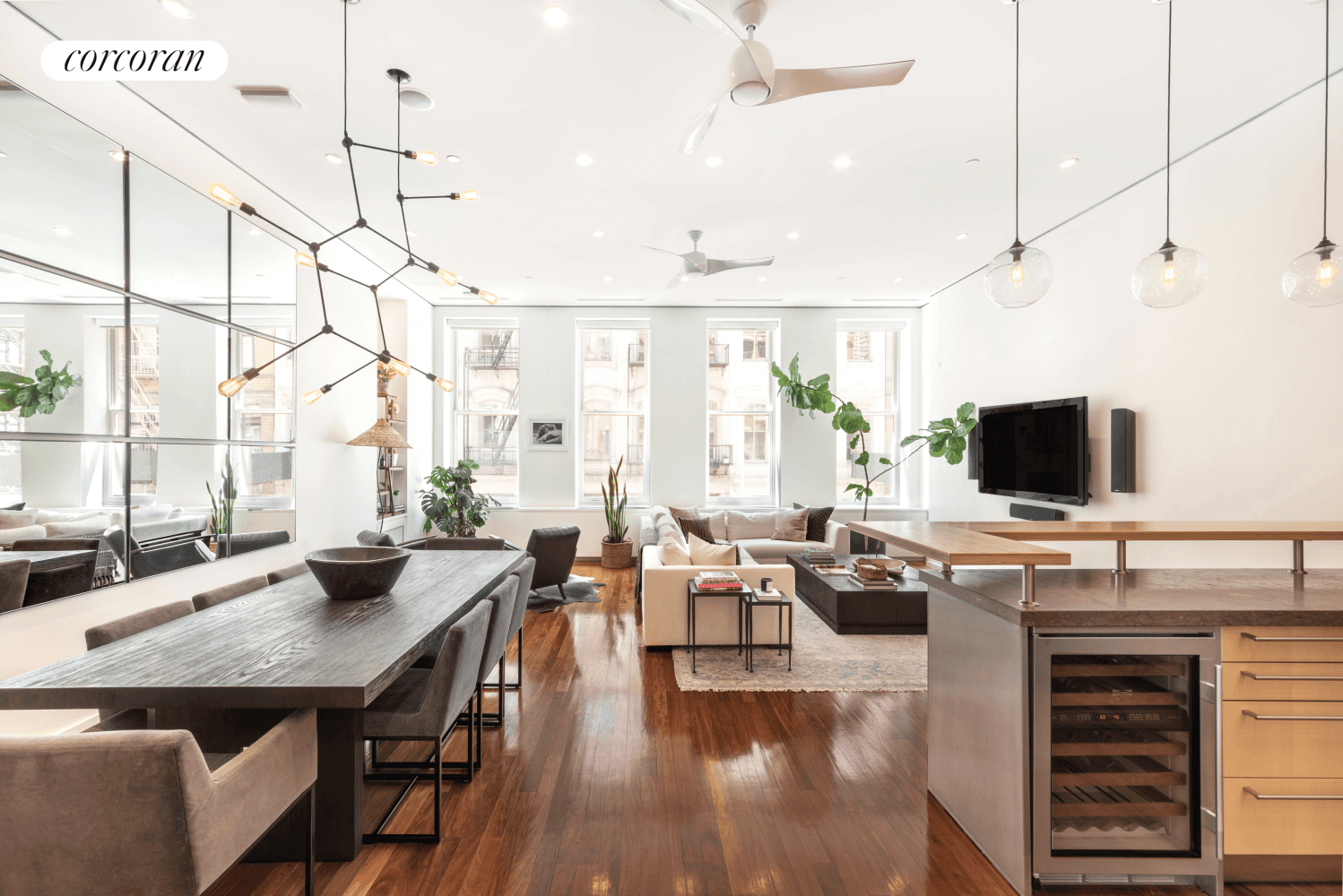 Enter into a realm of luxury with this unparalleled prewar Tribeca loft, where historical charm meets contemporary opulence.