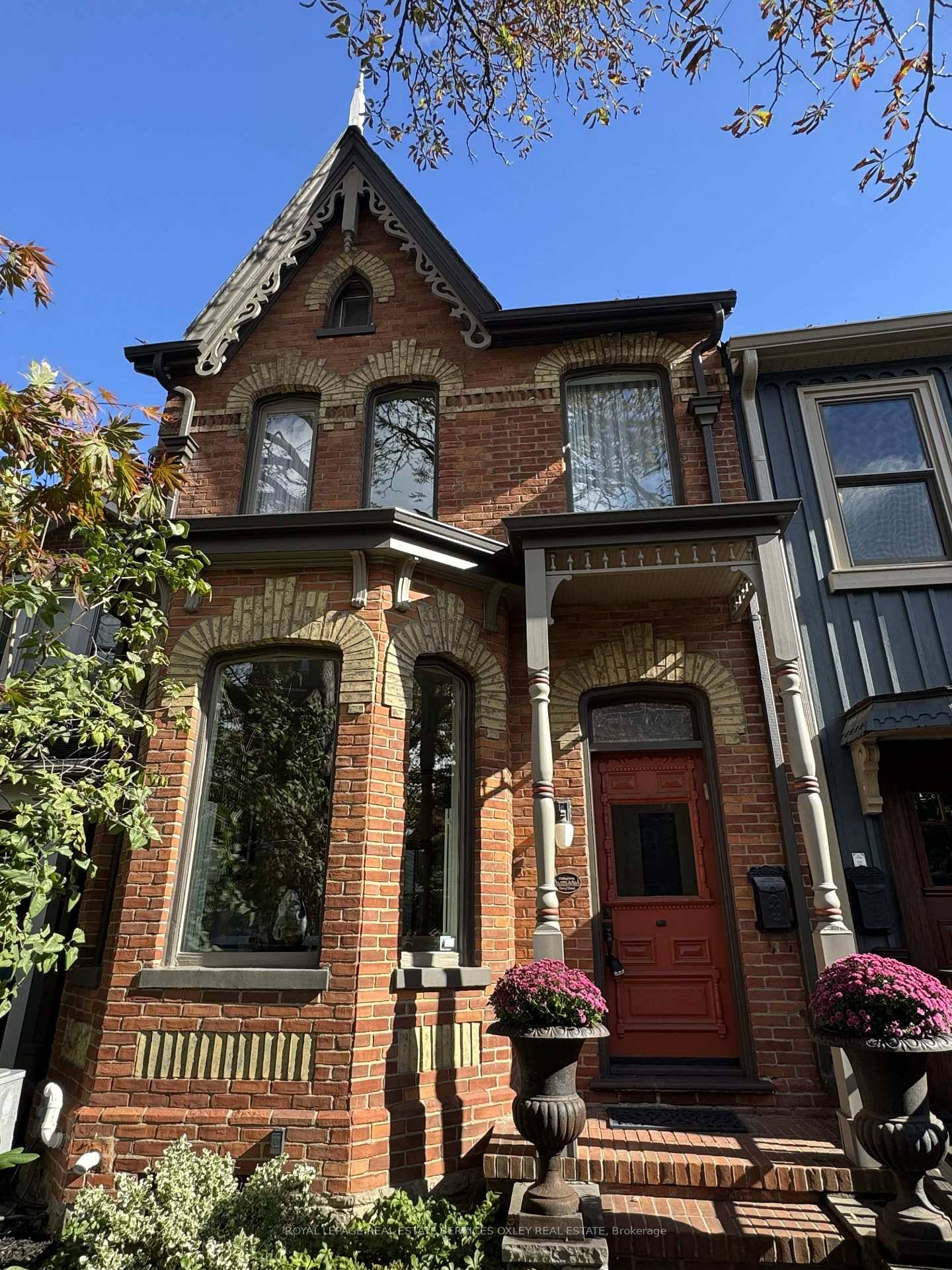 This rare 3 storey Bay and Gable Victorian featured on the Cabbagetown Tour of Heritage Homes is one of the rare Cabbagetown homes that is coveted by all.