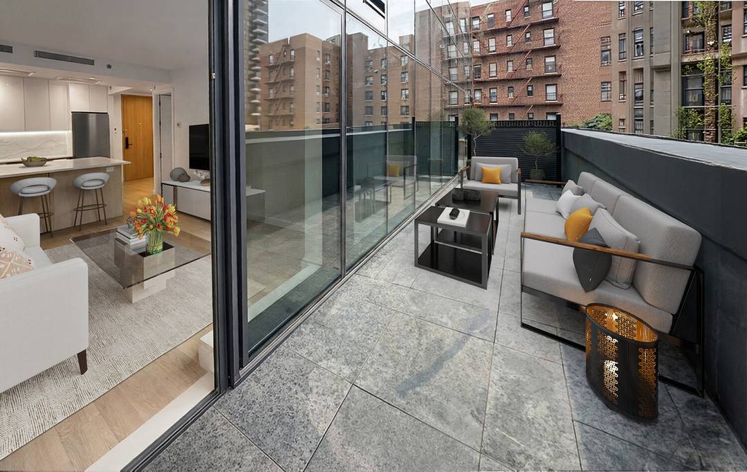 This two bedroom, two bath residence features a well designed layout and a generous private terrace that expands your living space.