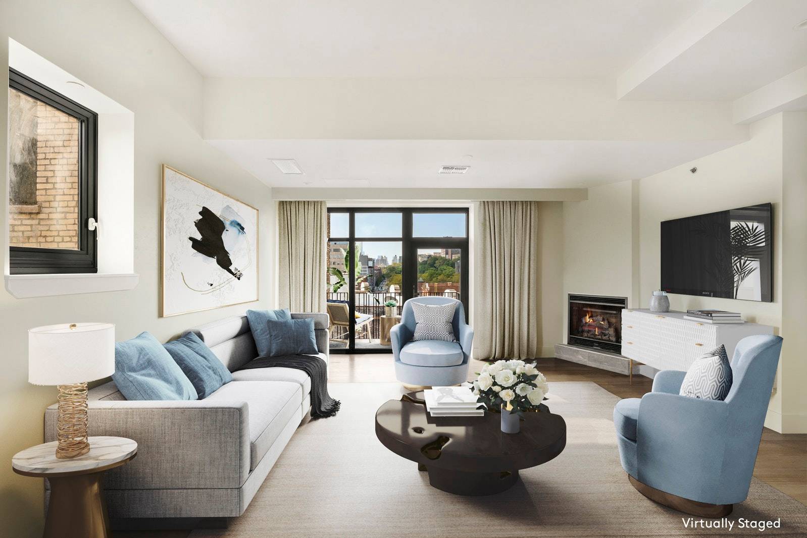 Stunning 3 Bedroom 2 Bath Triple Exposure Penthouse Duplex with Two Private Outdoor SpaceEnter this stunning 1795 square foot masterfully designed Penthouse and follow your dreams !