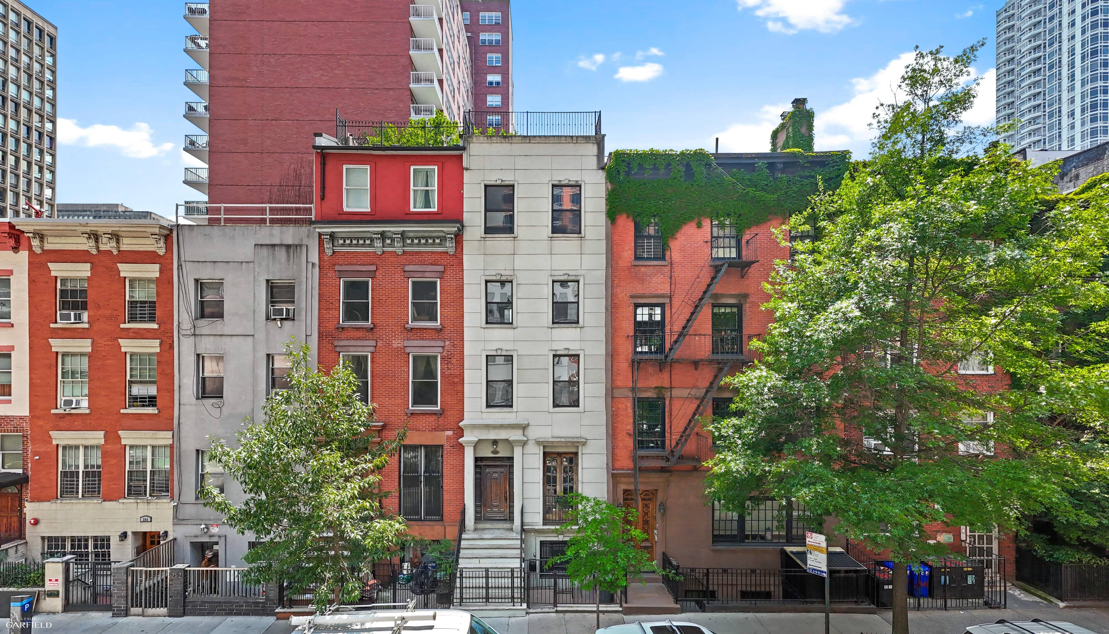 This 17 foot wide multi family townhouse on a tree lined block the borders Kips Bay amp ; Murray Hill features an owner s triplex with two private outdoor spaces ...