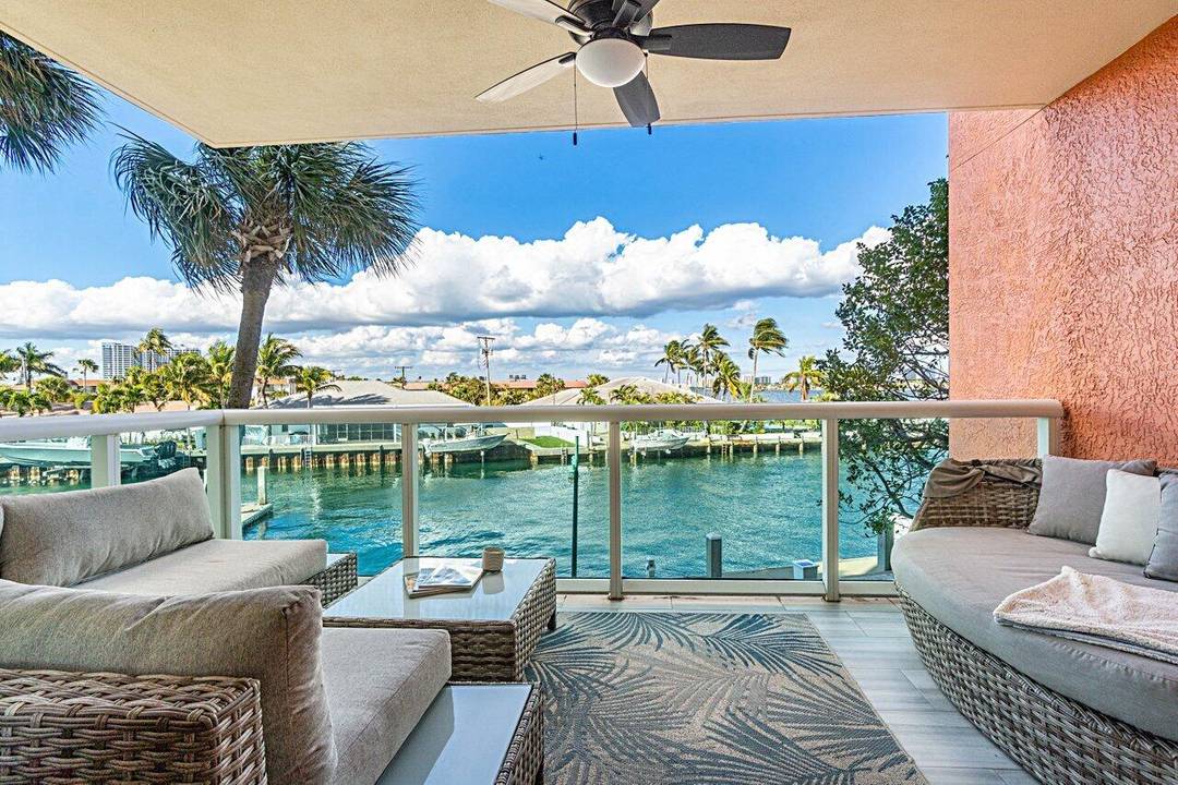 Turnkey waterfront CORNER UNIT w 2BR dining den, 2BA.