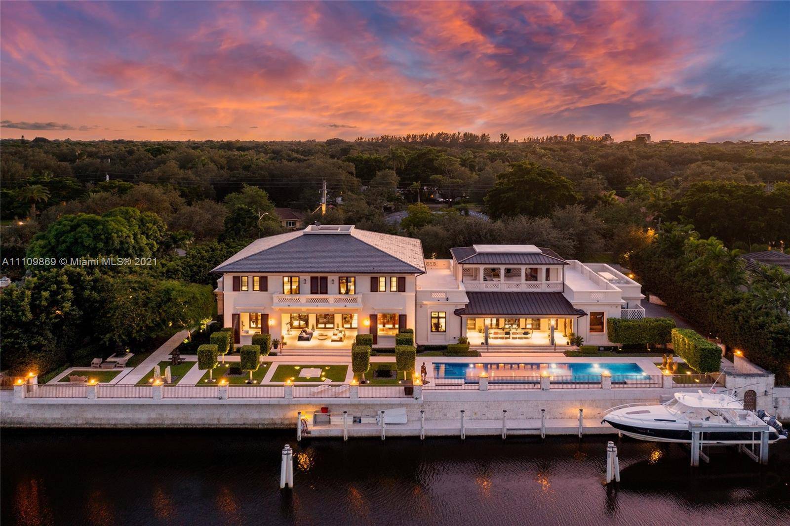 Sophistication is the key definition of this 6 bedroom, 11 bathroom custom built Coral Gables home.