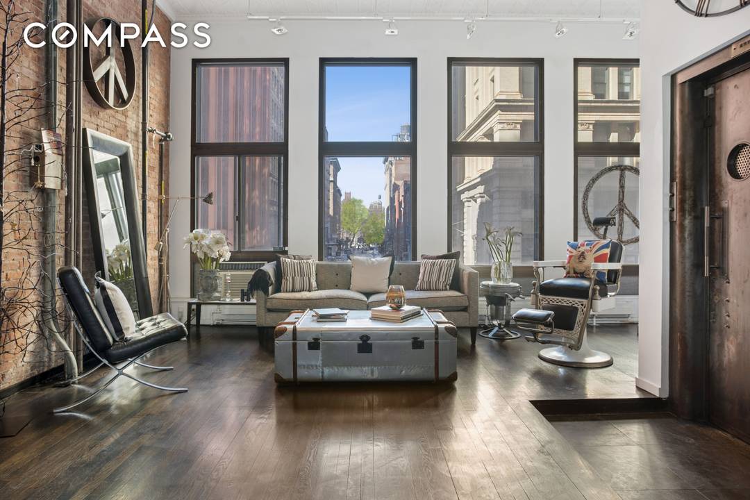 A beautifully landscaped private terrace serves as the quiet centerpiece of this magnificent 2, 500 square foot NoHo loft.