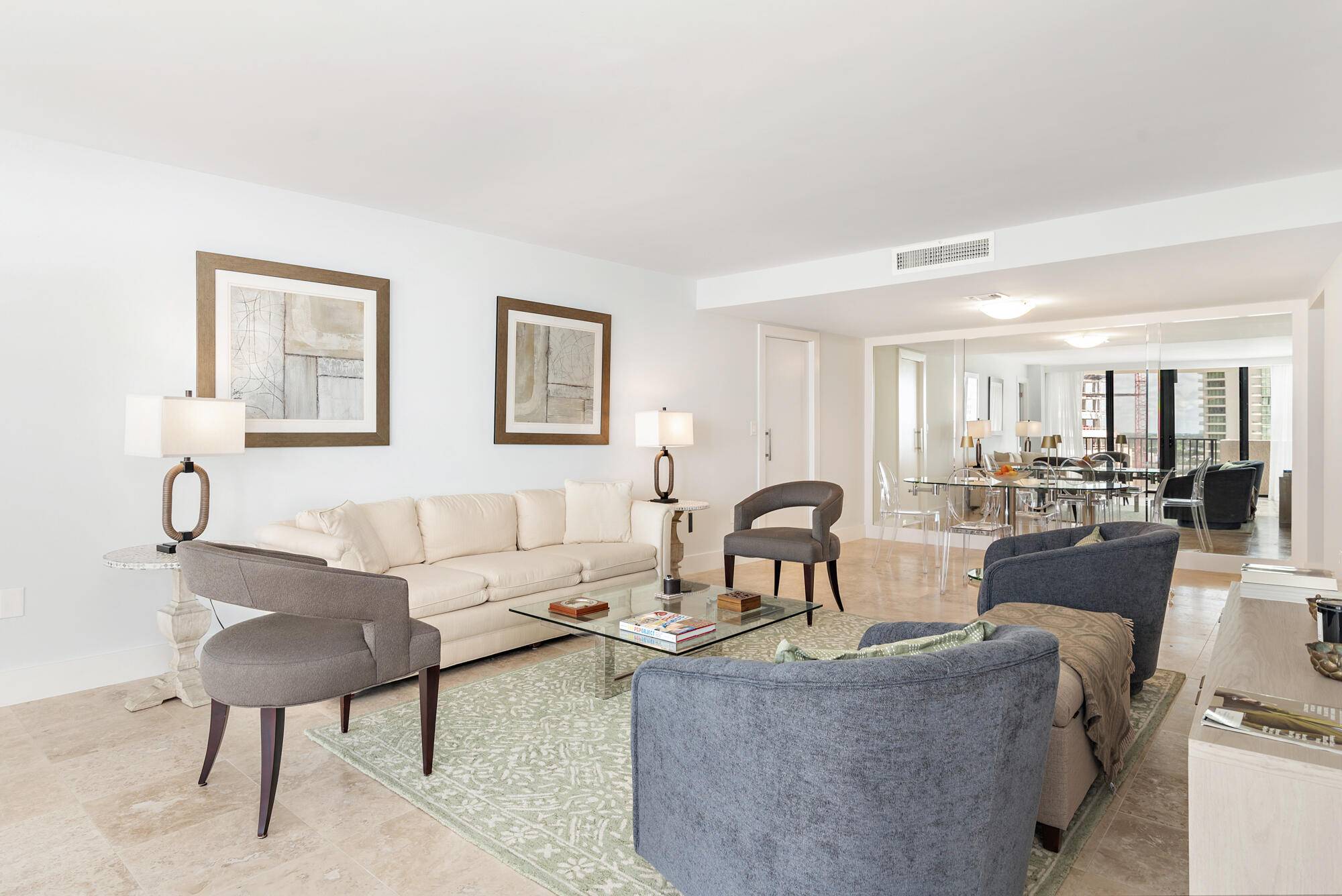 A recently renovated waterfront two bedroom apartment.