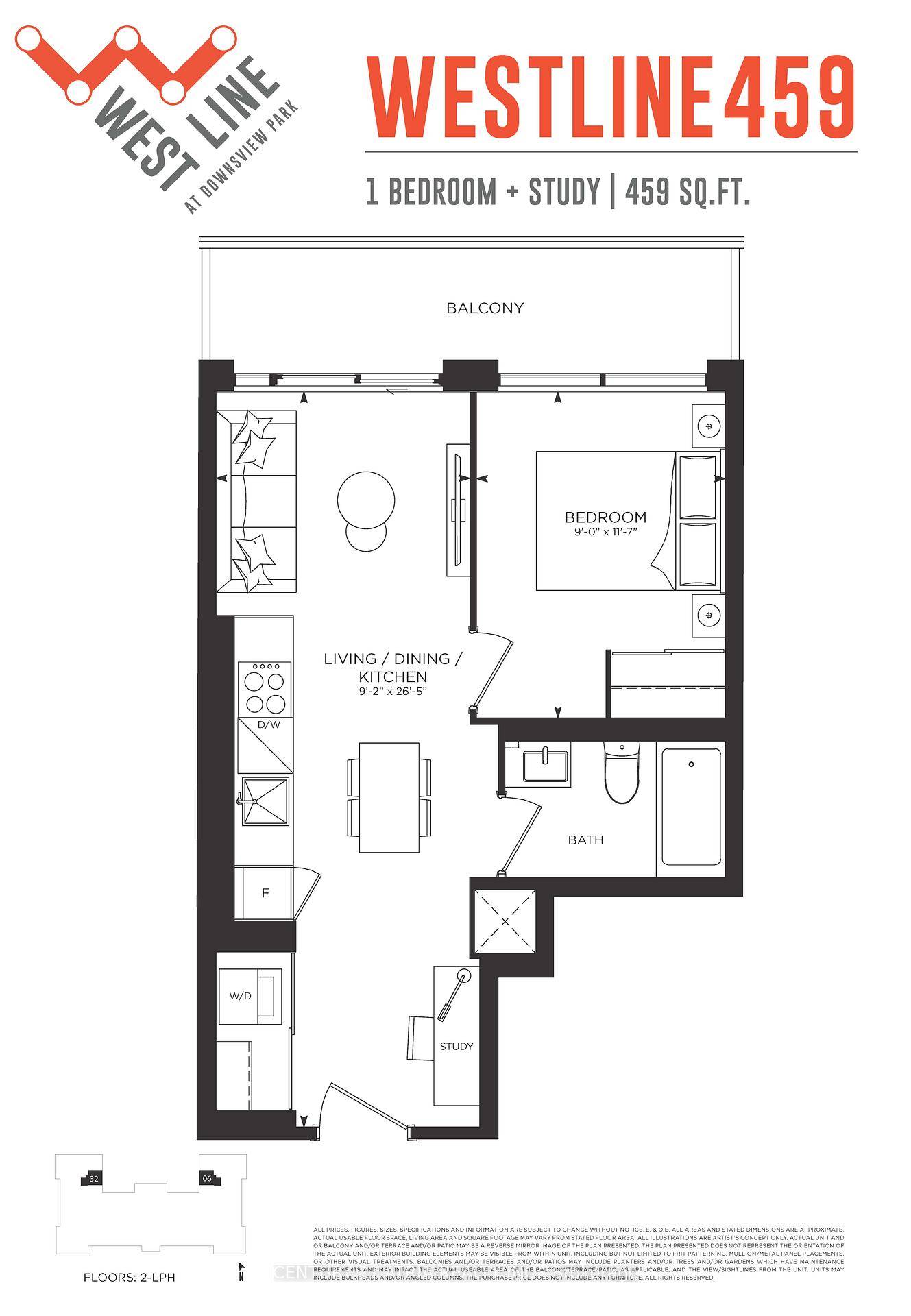 Don't miss out on this opportunity for a BRAND NEW, never lived in, 1 bed study at WestLineCondos !