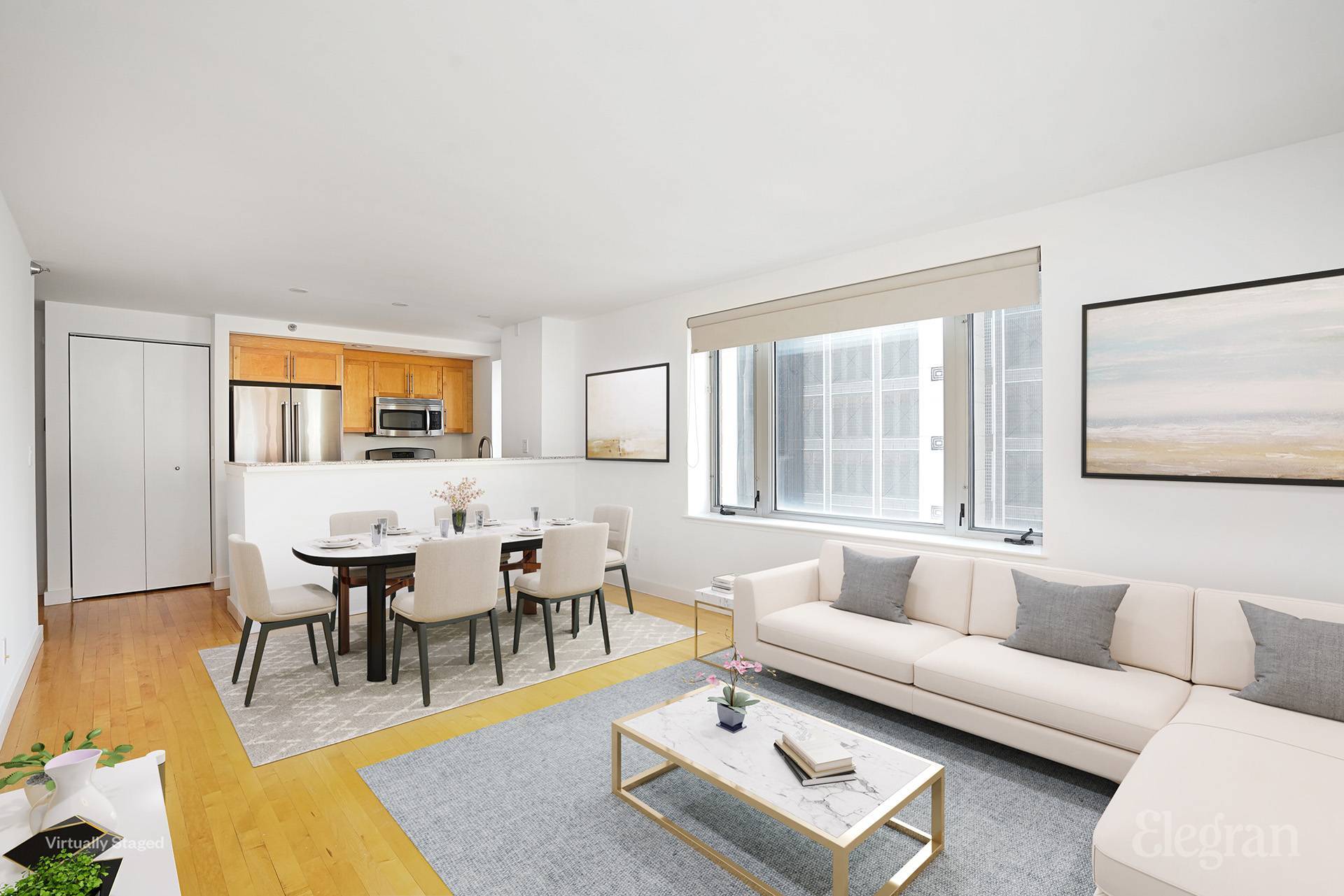 Landlord pays 1 month fee.
