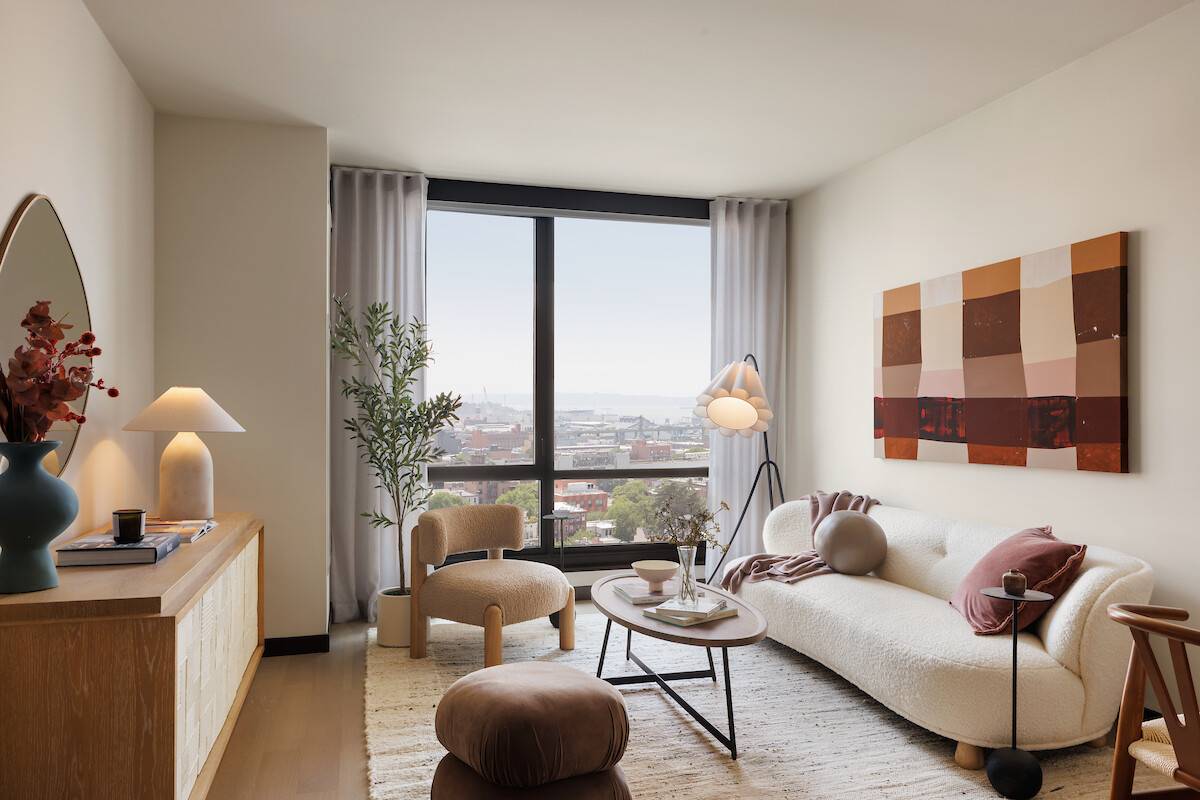 Northeastern Facing Designer one bedroom corner unit with Park Slope streetscape views only minutes from the F, G and R Subway lines and across from JJ Byrne Washington Park.