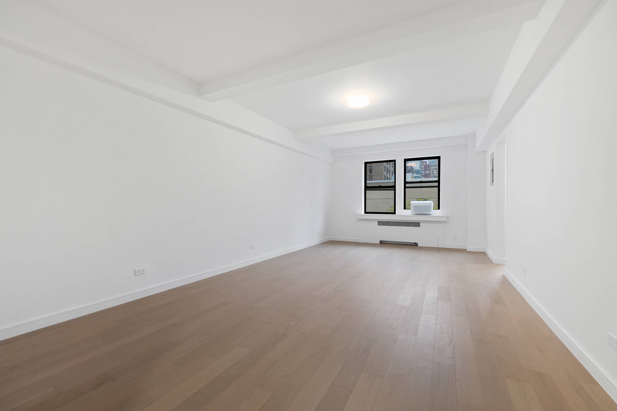 Oversized studio, 1 bathroom, plenty of closet space, featuring modern finishes, custom marble features in bathrooms, chef s kitchens with integrated stainless steel appliances, ample closets, wide oak plank flooring ...