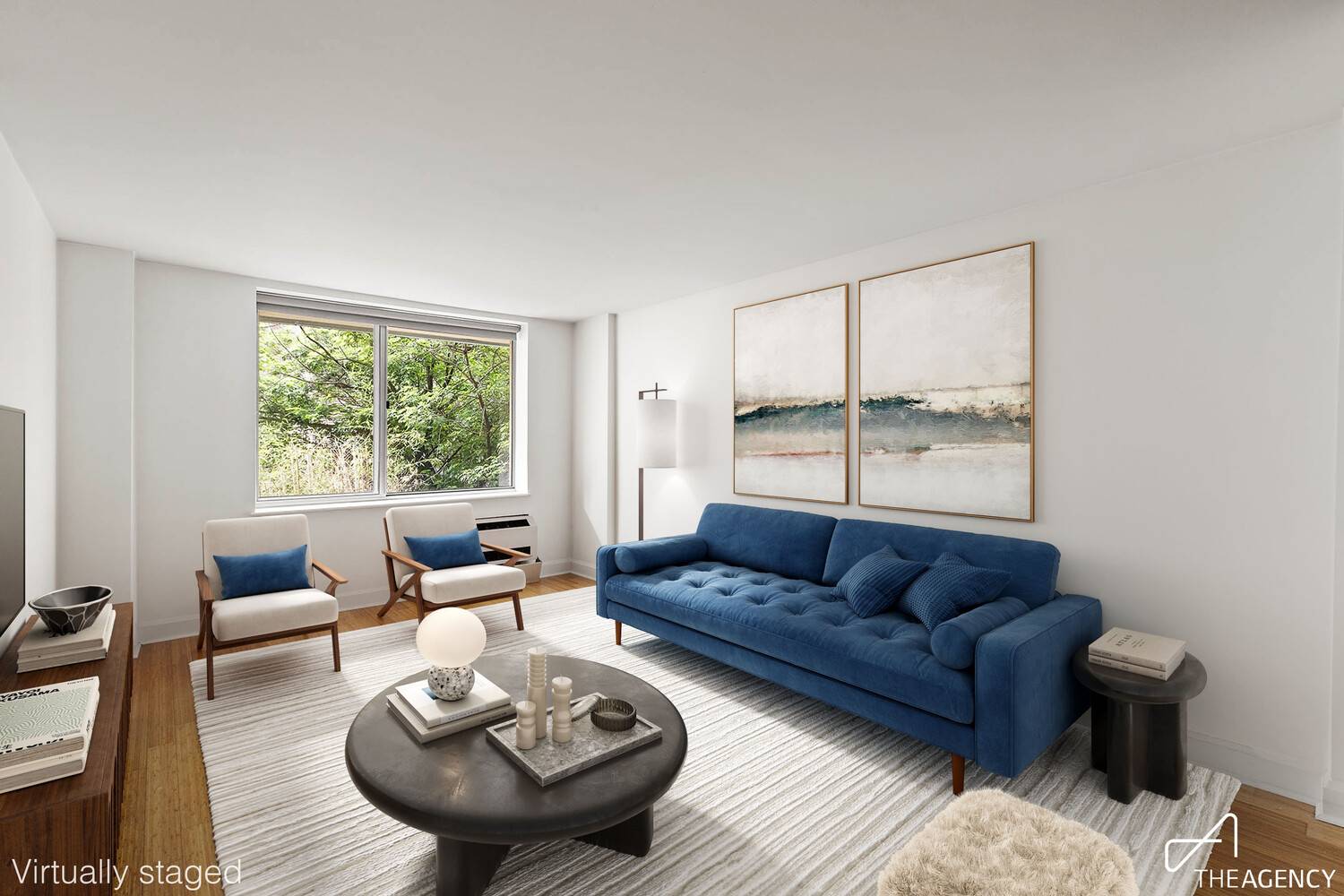 This expansive north and south facing JR 4 is one of the largest one bedroom plus home office layouts available in Hell's Kitchen within a luxury full service building at ...