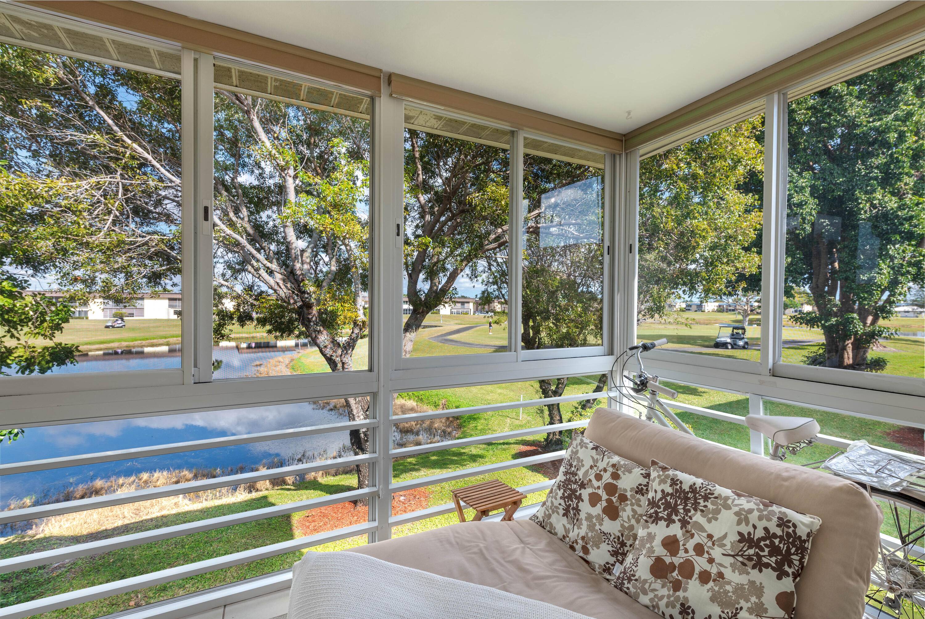 This is ALL about the view, Sweeping vistas of the golf course and huge lakes.