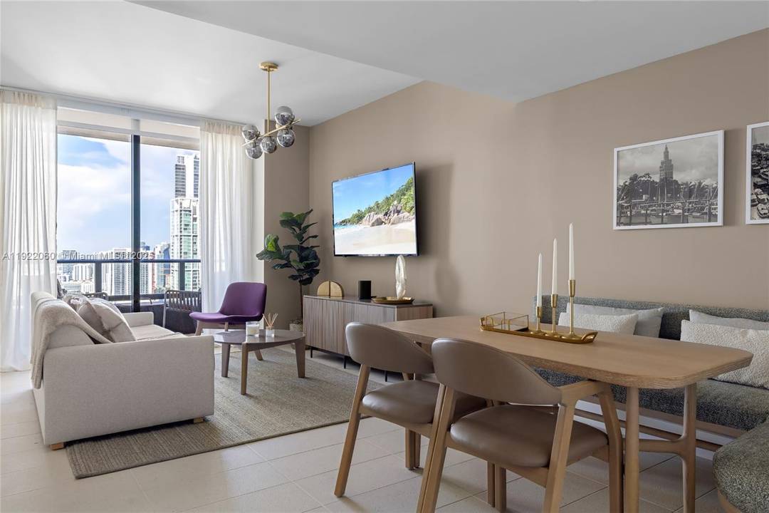 Step into a fully furnished, move in ready unit offering stunning city and bay views.