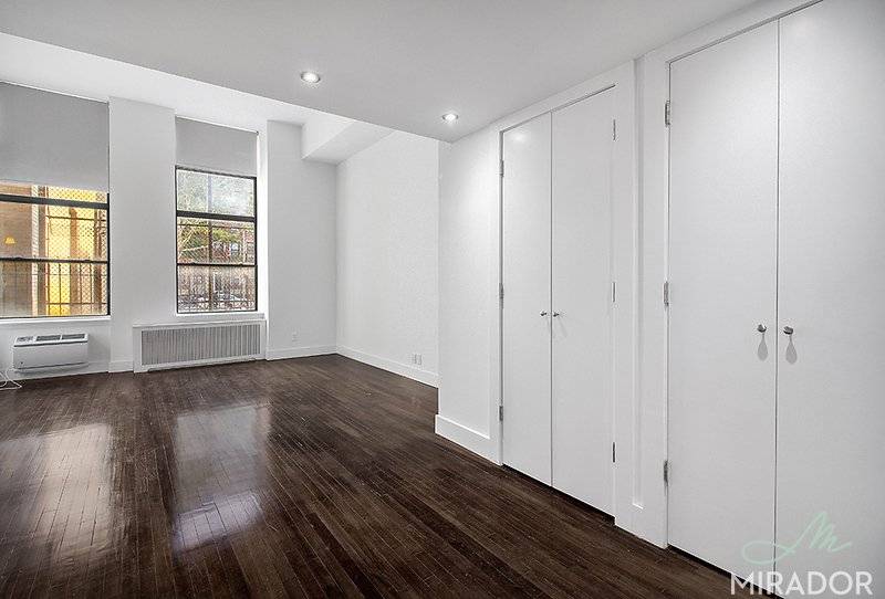 Spectacular new studio apartment with additional sleep storage loft in well maintained Gramercy elevator building.