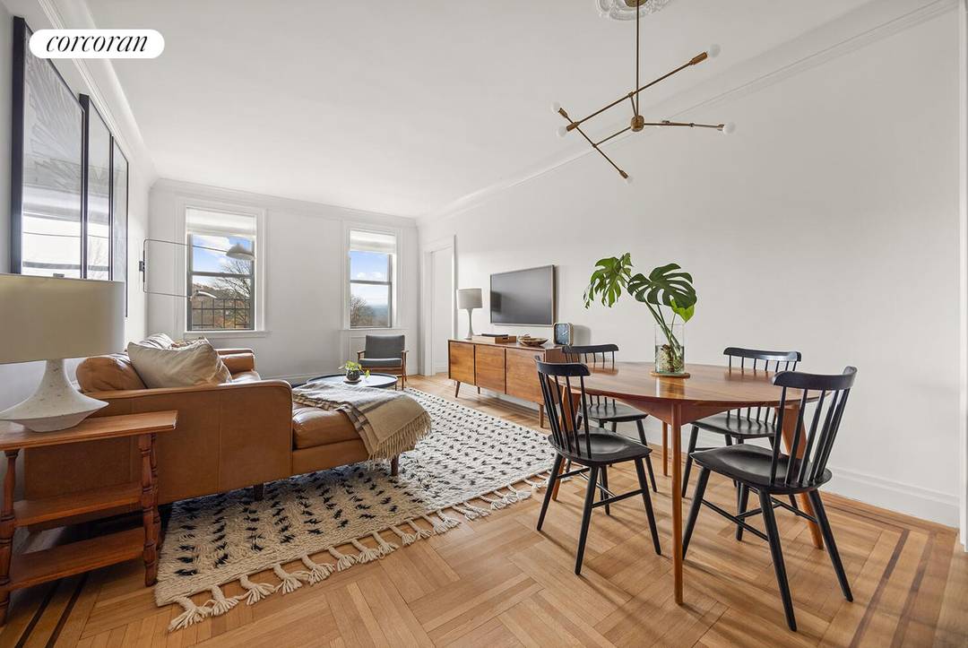 Bright, Architect Designed Corner Two Bedroom, Across from Prospect Park Welcome to this newly renovated two bedroom home in a grand elevator Art Deco coop, directly across from Prospect Park ...