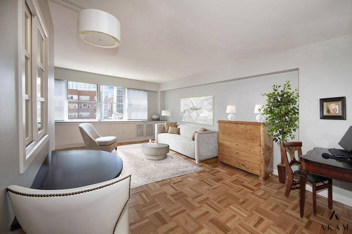 Beautiful and sun flooded one bedroom apartment on a high floor at the prestigious Theso has been impeccably renovated, featuring the best of everything.