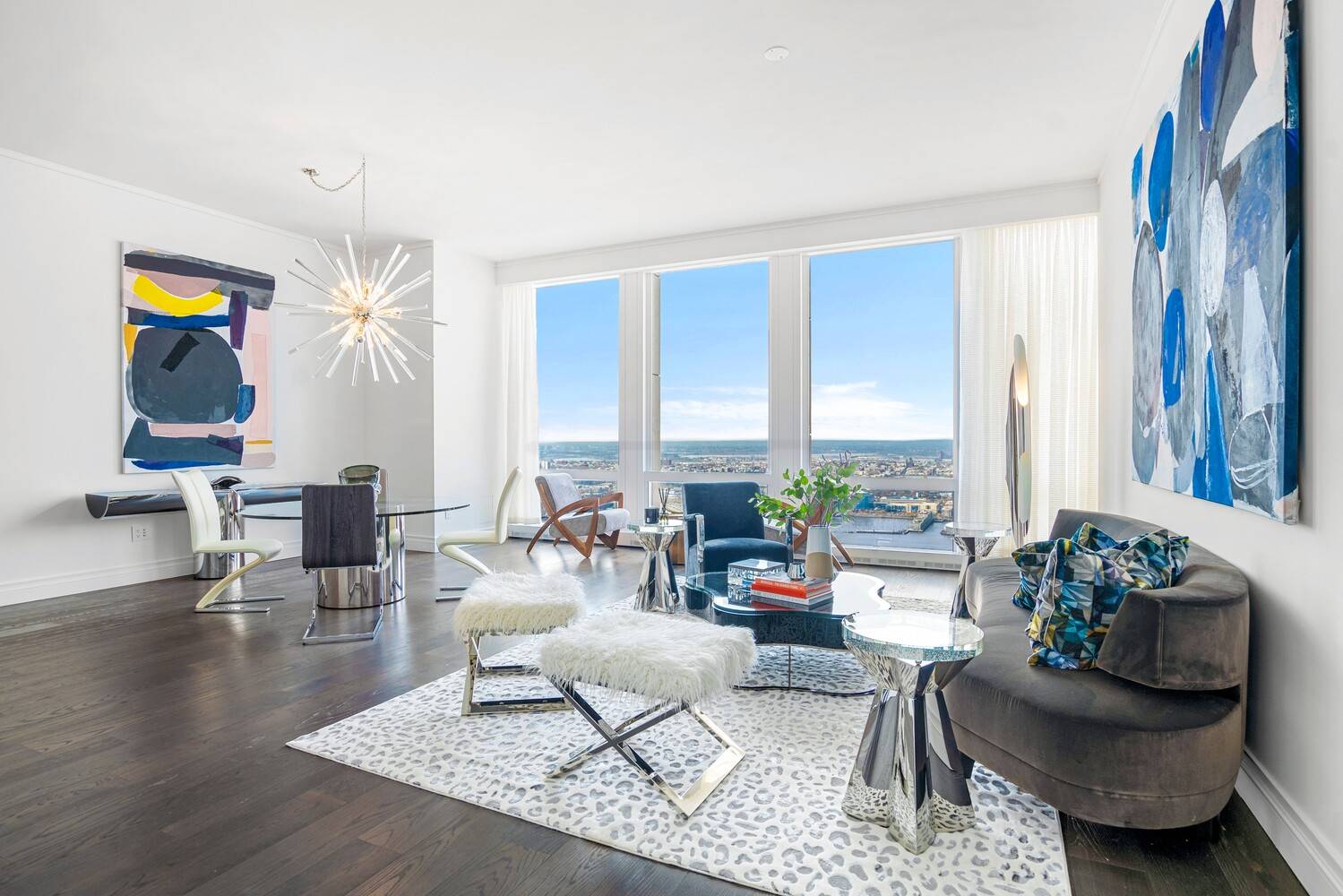 EXPERIENCE SPECTACULAR VIEWS OF THE HUDSON RIVER FROM THIS GRACIOUS CORNER TWO BEDROOM HOME.
