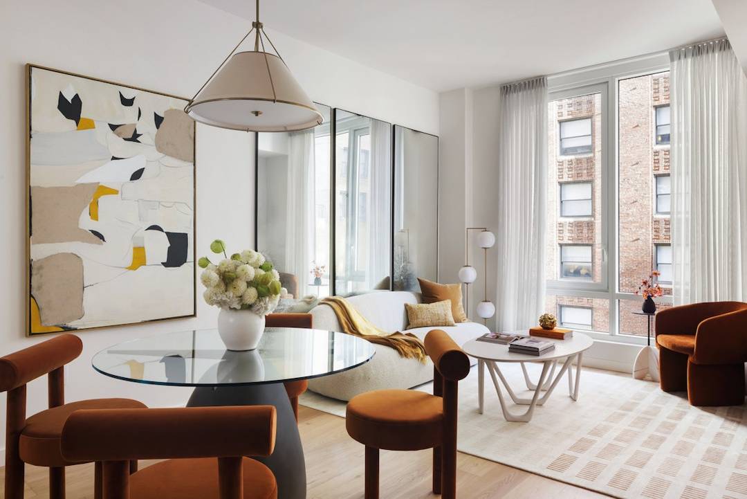 Residence 4A is a well proportioned one bedroom home at Monogram New York, with interiors designed by Neri amp ; Hu.
