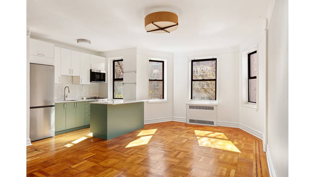 Charming, renovated one bedroom with loads of sunshine.