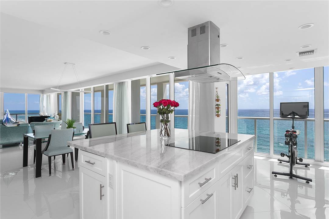 Newly Renovated high floor luxury suite with ocean and intercoastal views front to back.