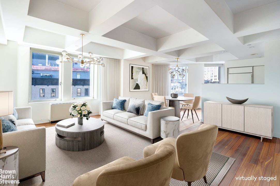 1, 500 plus square foot corner loft, with north and west exposures and terrific city skyline views from all rooms.