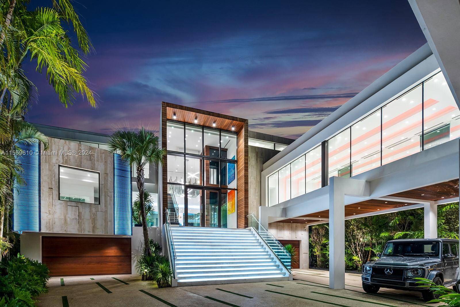 Stunning Bay Canal Contemporary Residence 100 ft on deep water New Construction total of 12, 924 SF under A C.