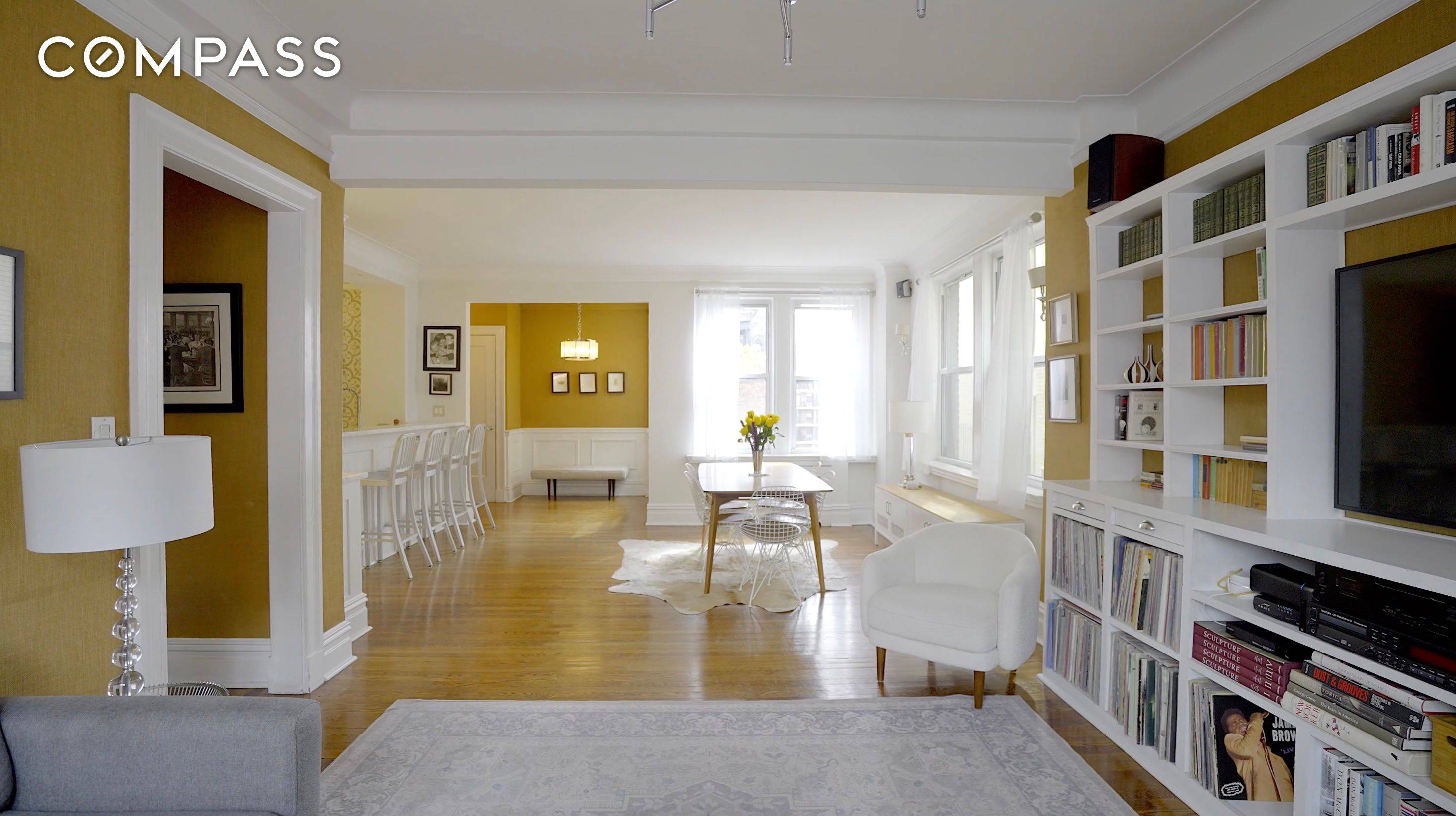 Perched on the upper floors of a charming pre war co op, this updated duplex offers the space and comfort of a townhouse with the ease and security of full ...