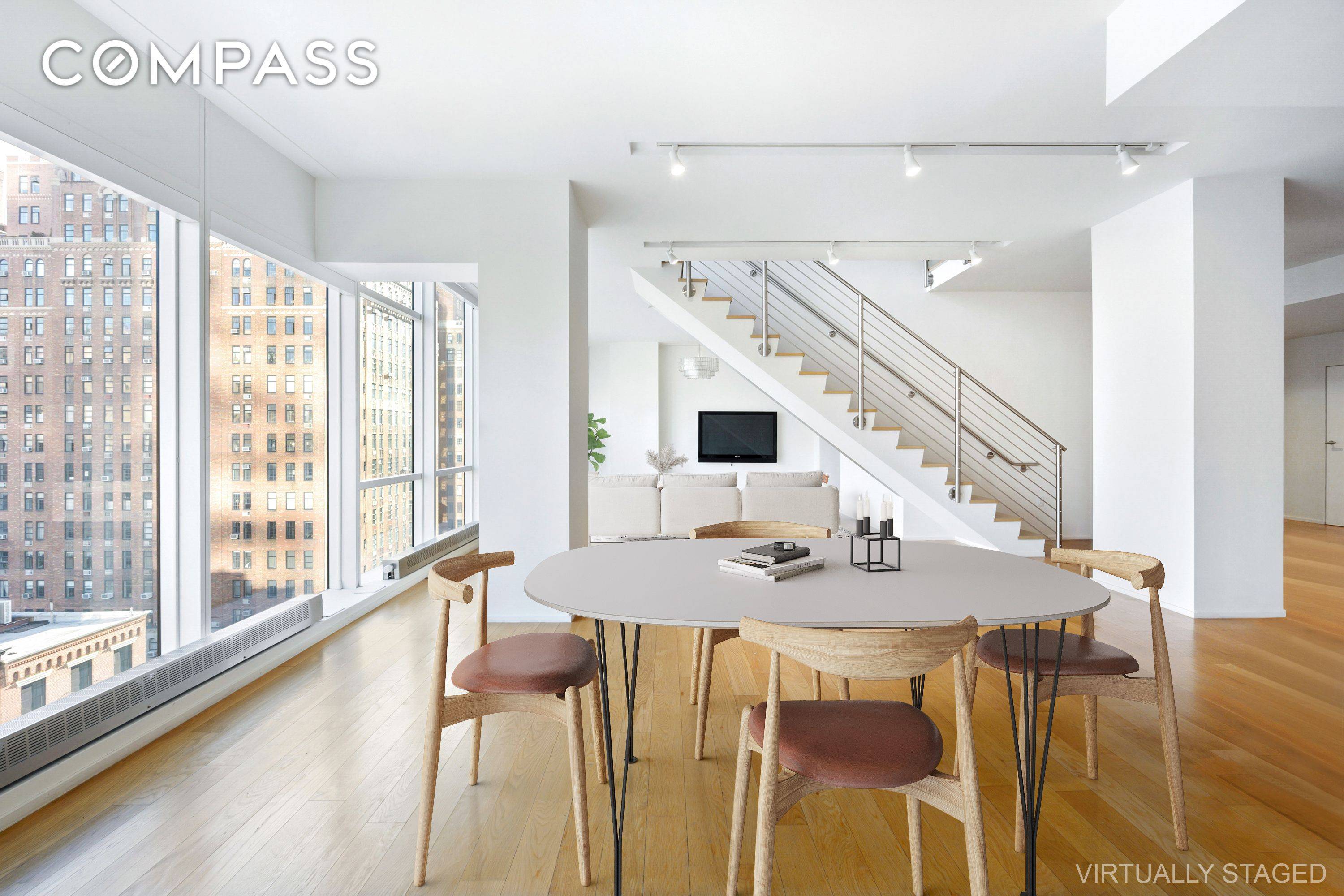 Adjacent to The Highline Park, a stunning airy 3 bedroom duplex loft or 3 bed plus office with 3 full bathrooms located in 245 TENTH AVENUE has everything required for ...