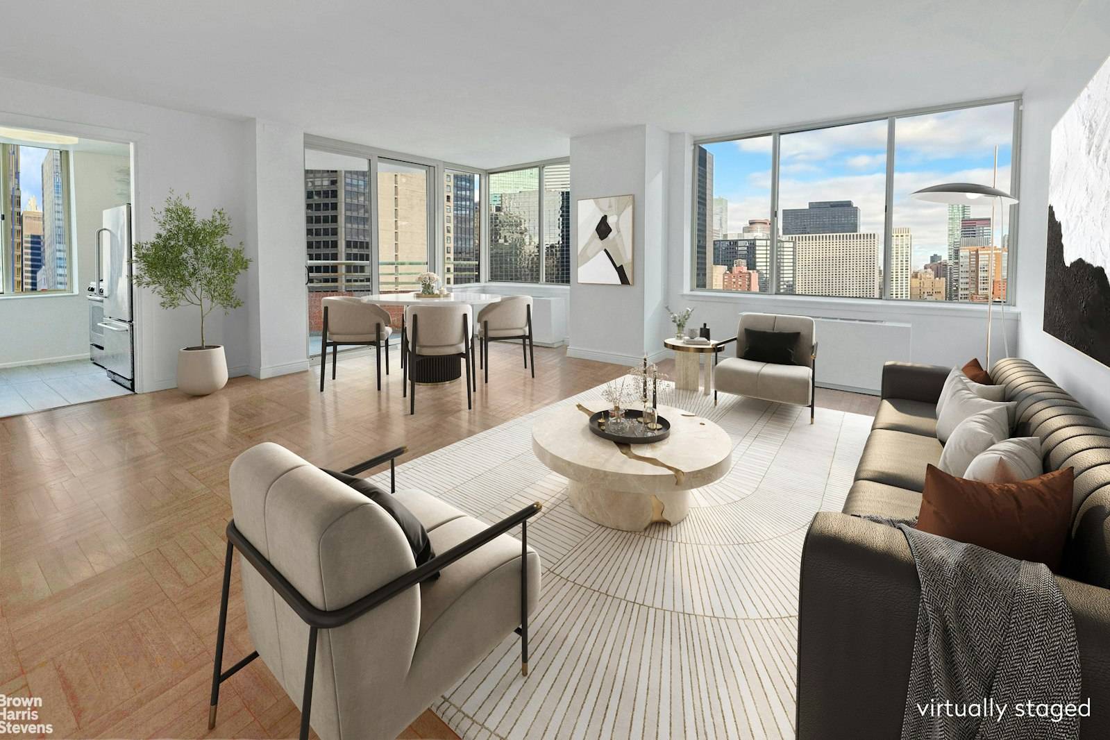 A spacious split two bedroom, two bath home.